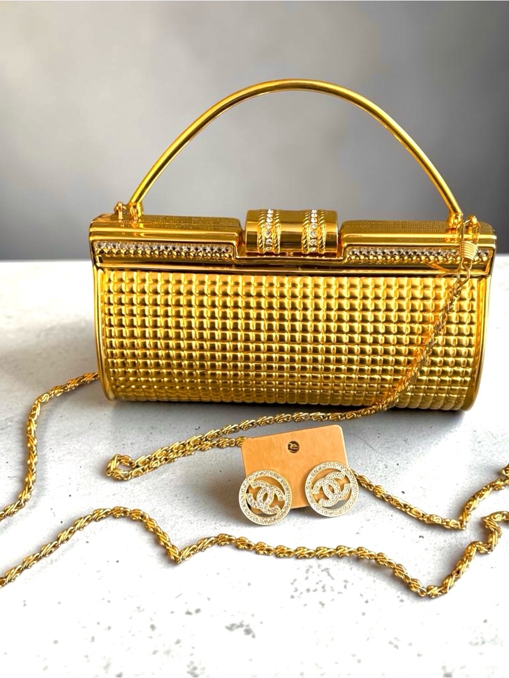 Sarina Metal Bag & Earrings